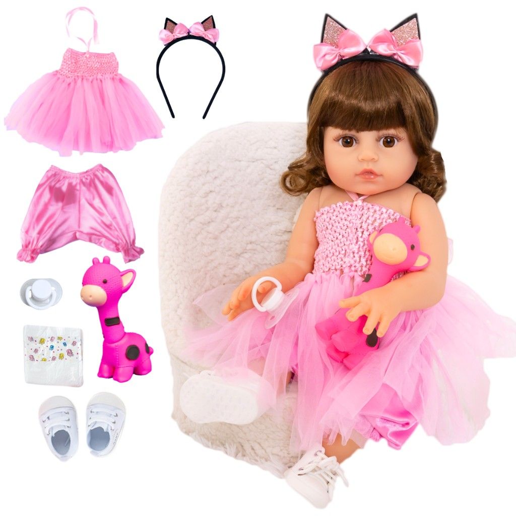 Boneca Reborn Bailarina de Silicone: Realismo e Banho!