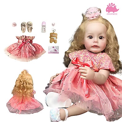Boneca Reborn Cachos Dourados: Realismo e Encanto!
