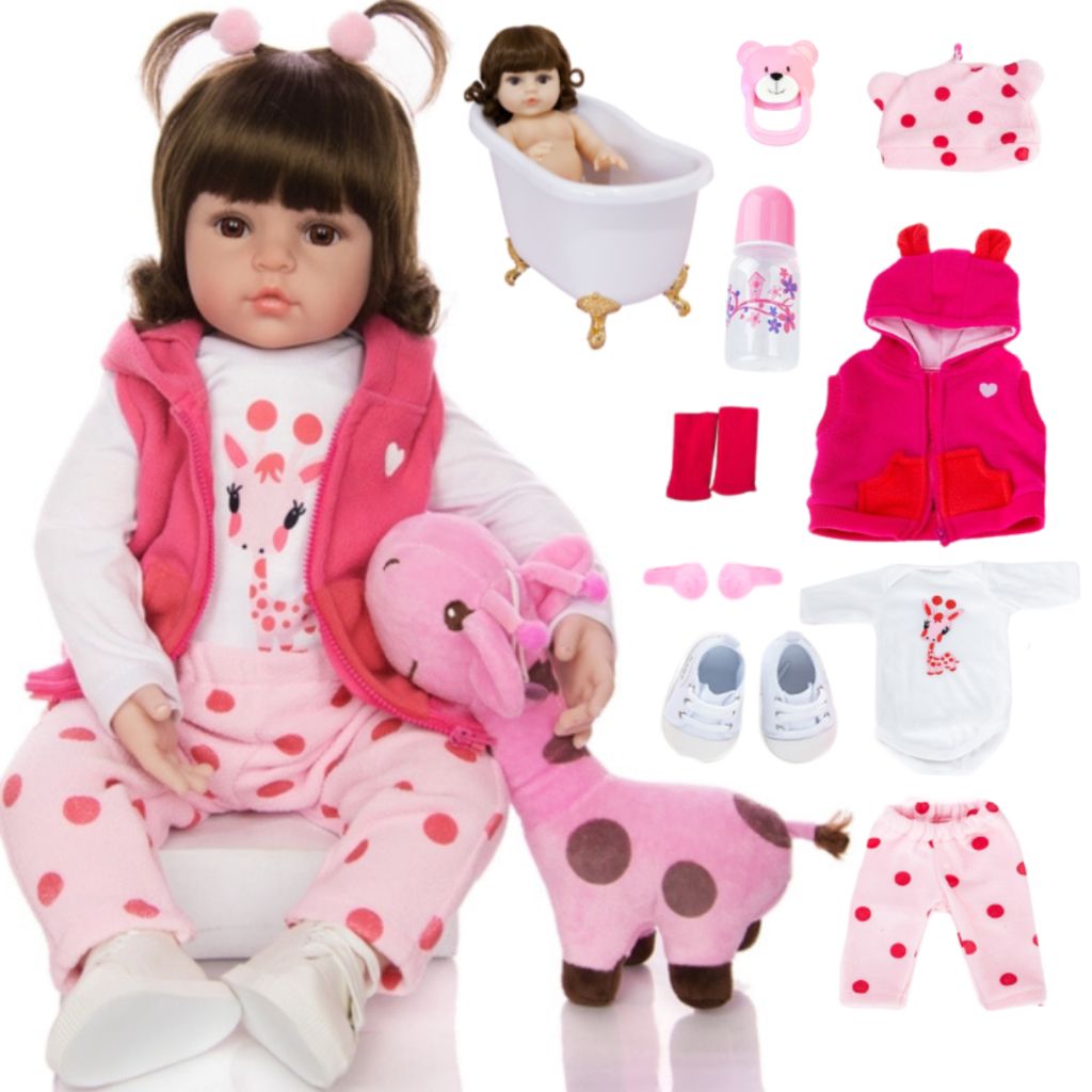 Boneca Reborn Girafinha: Realista e Para Banho!