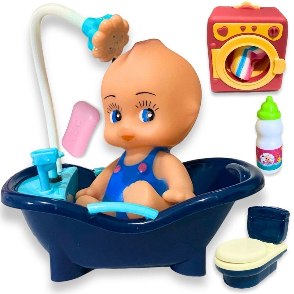 Boneco de Banho Infantil com Acessórios Educativos