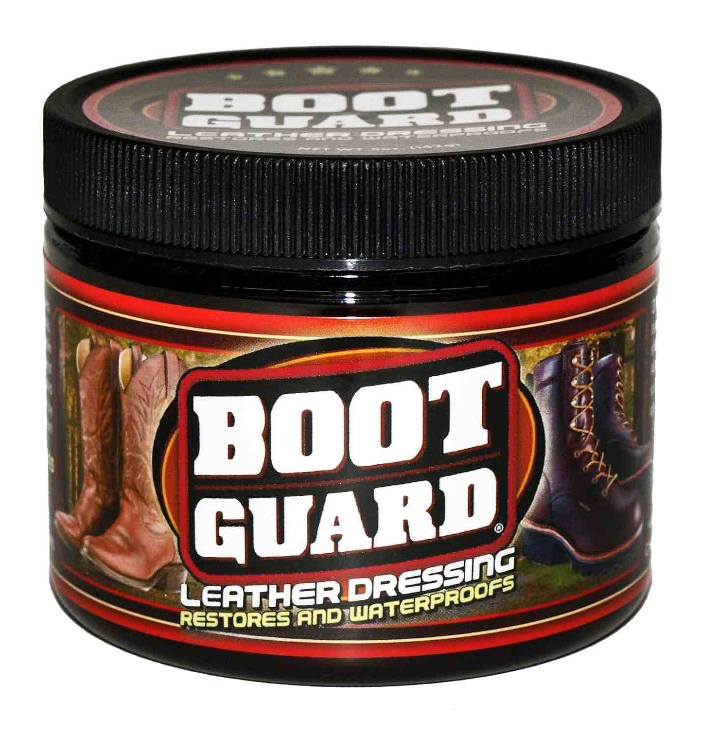 Boot Guard Curativo de couro: restaura e condiciona botas de couro, sapatos, interiores automotivos, jaquetas, selas, sem cheiro, pote de 141 g