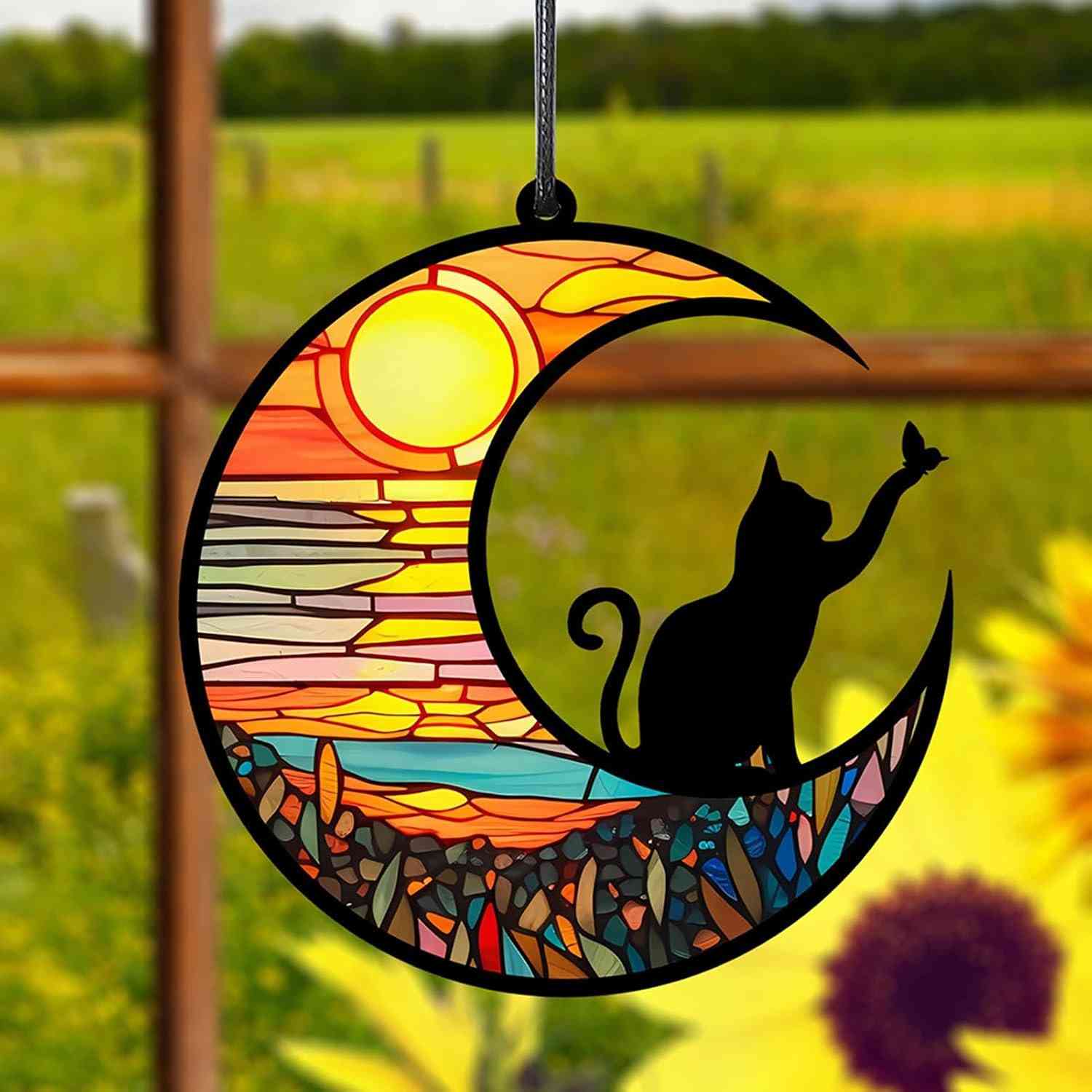 Amuleto Memorial de Gato com Borboleta - Pingente Personalizado para Amantes de Animais