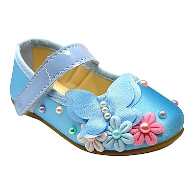 Sapatilha Infantil Jardim Encantado Azul com Borboletas