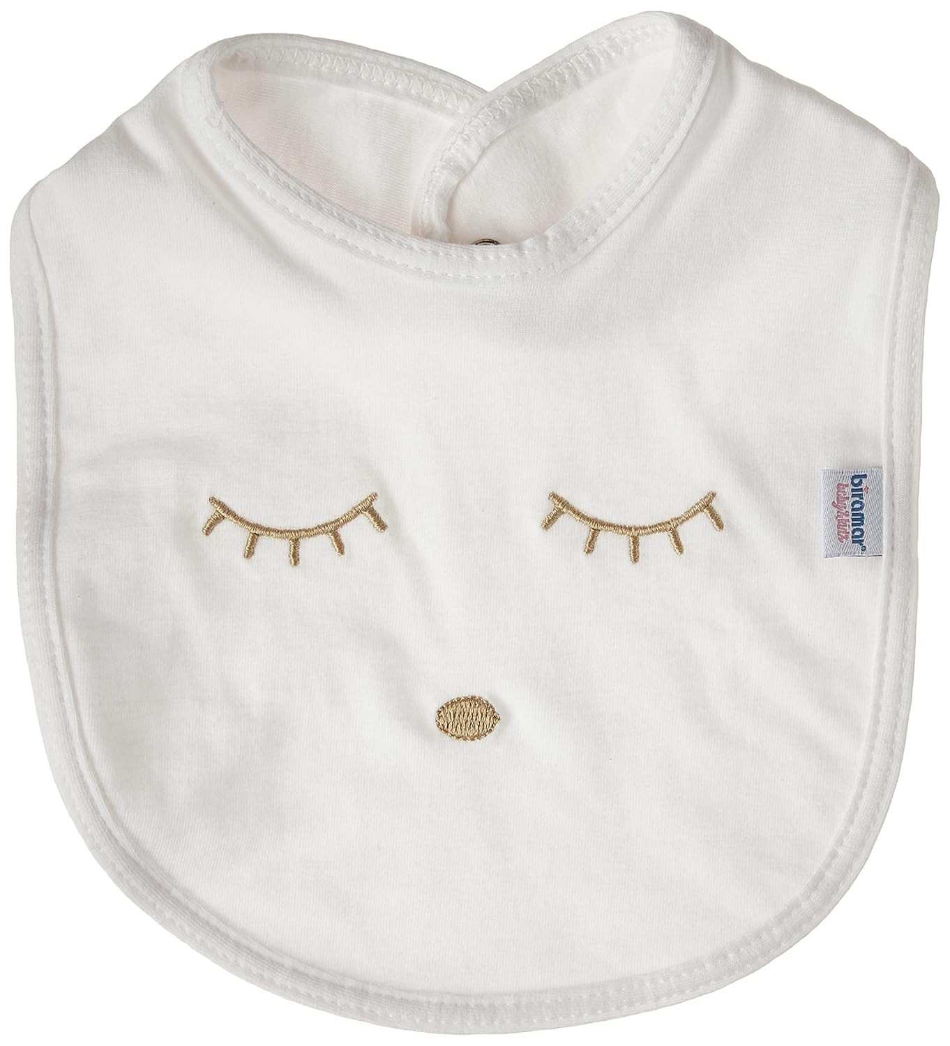 Biramar Baby Babador Bordado com Cílios - Proteção Macia e Estilosa para Bebês