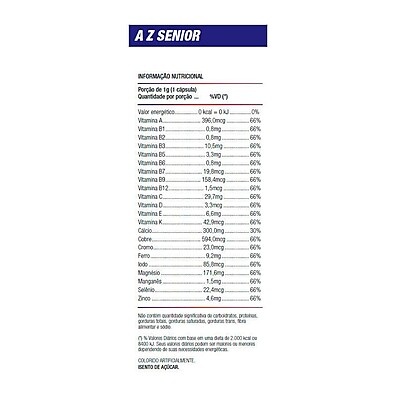 Borg A Z Senior: Vitamina Completa para +60 Anos