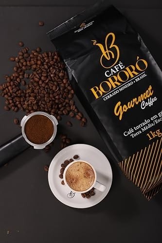 Café Bororó 1kg: Grãos 100% Arábica Gourmet Torra Escura - Sabor Intenso e Aroma Inesquecível