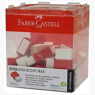 Borracha Faber-Castell: Pote com 24 - Apague Sem Erro!