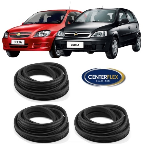 Borrachas de Porta Celta/Corsa: Kit Completo!