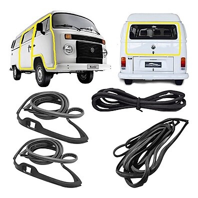 Borrachas Kombi Carat: Kit Completo Vedação Portas