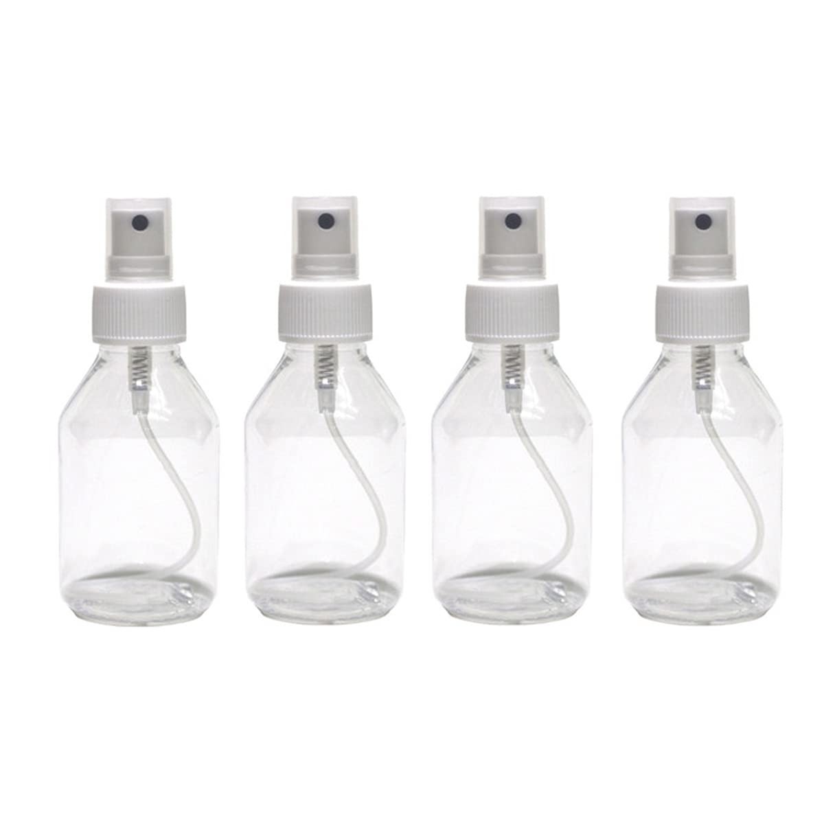 4 Frascos Spray Borrifador 100ml - Ideal para Organização e Reabastecimento Diário