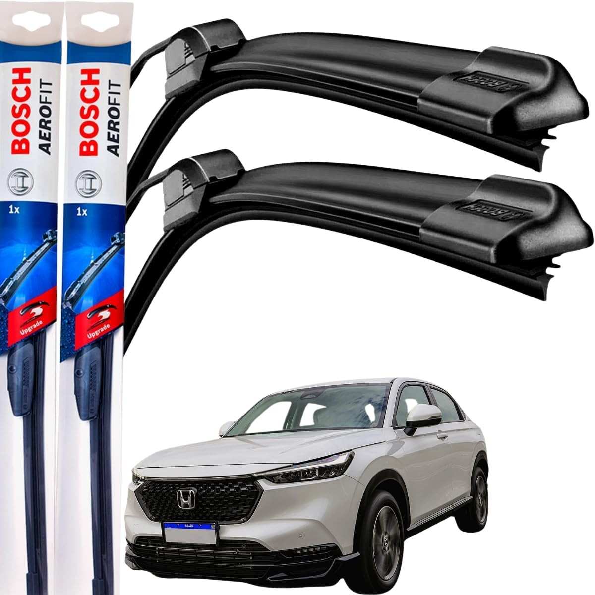 Palhetas Limpador Parabrisa Bosch Aerofit Silicone New HR-V 2023-2024 - Limpeza Perfeita
