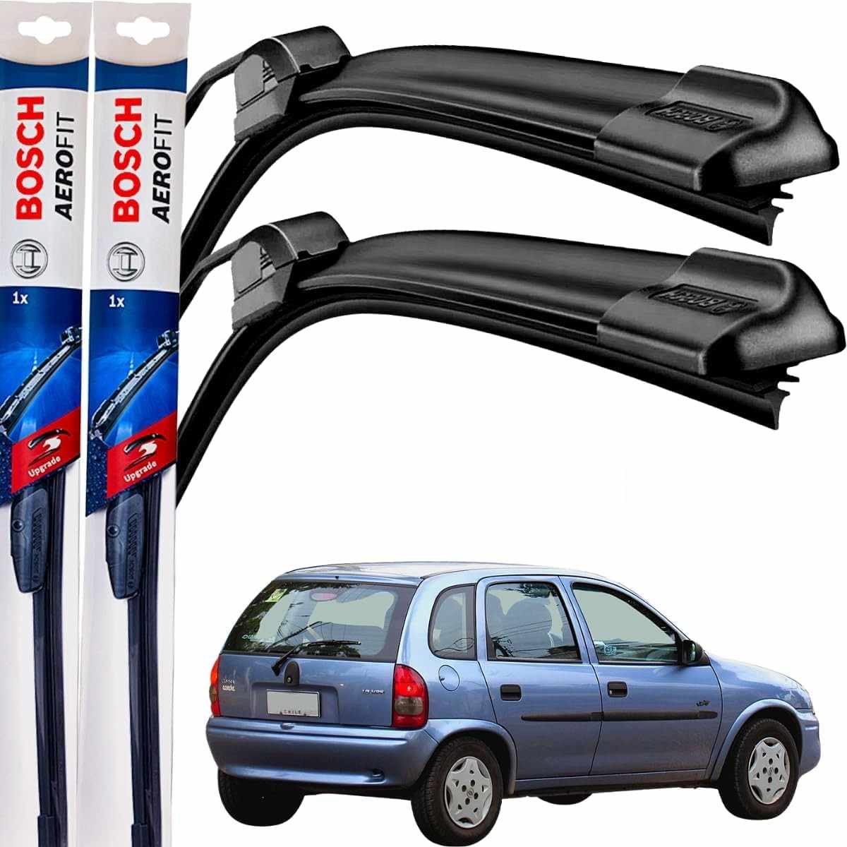 Par de Palhetas Limpador Parabrisa Bosch Aerofit Original GM Corsa 1994-2001