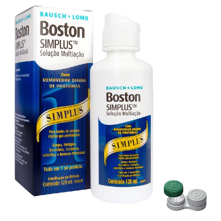 Boston Simplus 120ml: Limpeza Total para Suas Lentes Rígidas