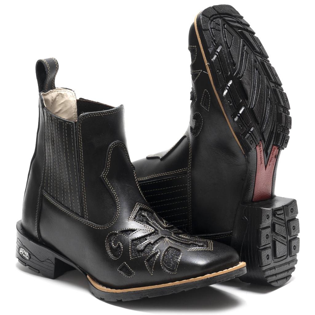 Bota Botina Texana Feminina Country Bico Quadrado: Estilo e Conforto