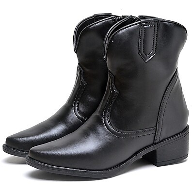 Bota Country Dubuy Feminina Western Preto Fosco 1701FG