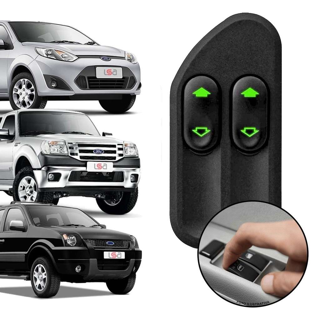 Botão Vidro Elétrico Ford: Fiesta, Ranger e EcoSport