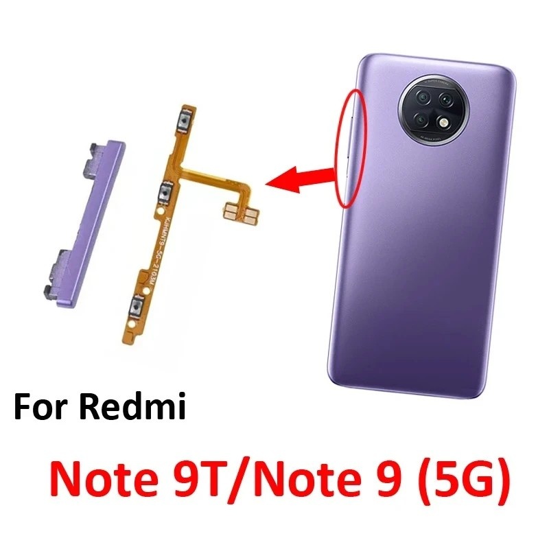 Botão Volume/Power Redmi Note 9T: Peça Original