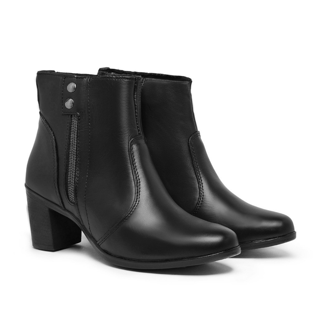 Botinha Feminina Cano Curto com Zipper Lateral - Moda Inverno 2023