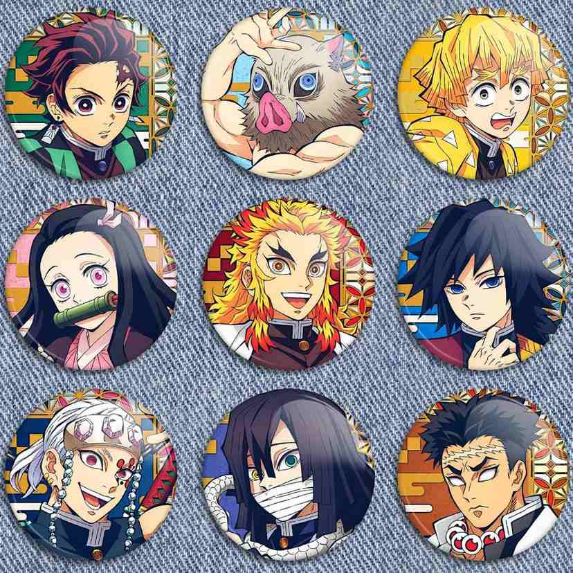 Botões Demon Slayer Kimetsu No Yaiba: Coleção Exclusiva para Fãs