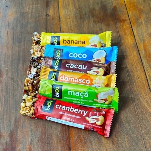 Nuts Box biO2 - Barra de Castanhas e Frutas - Caixa Mista com 24 unidades de 25 g, Vegana e sem Glúten