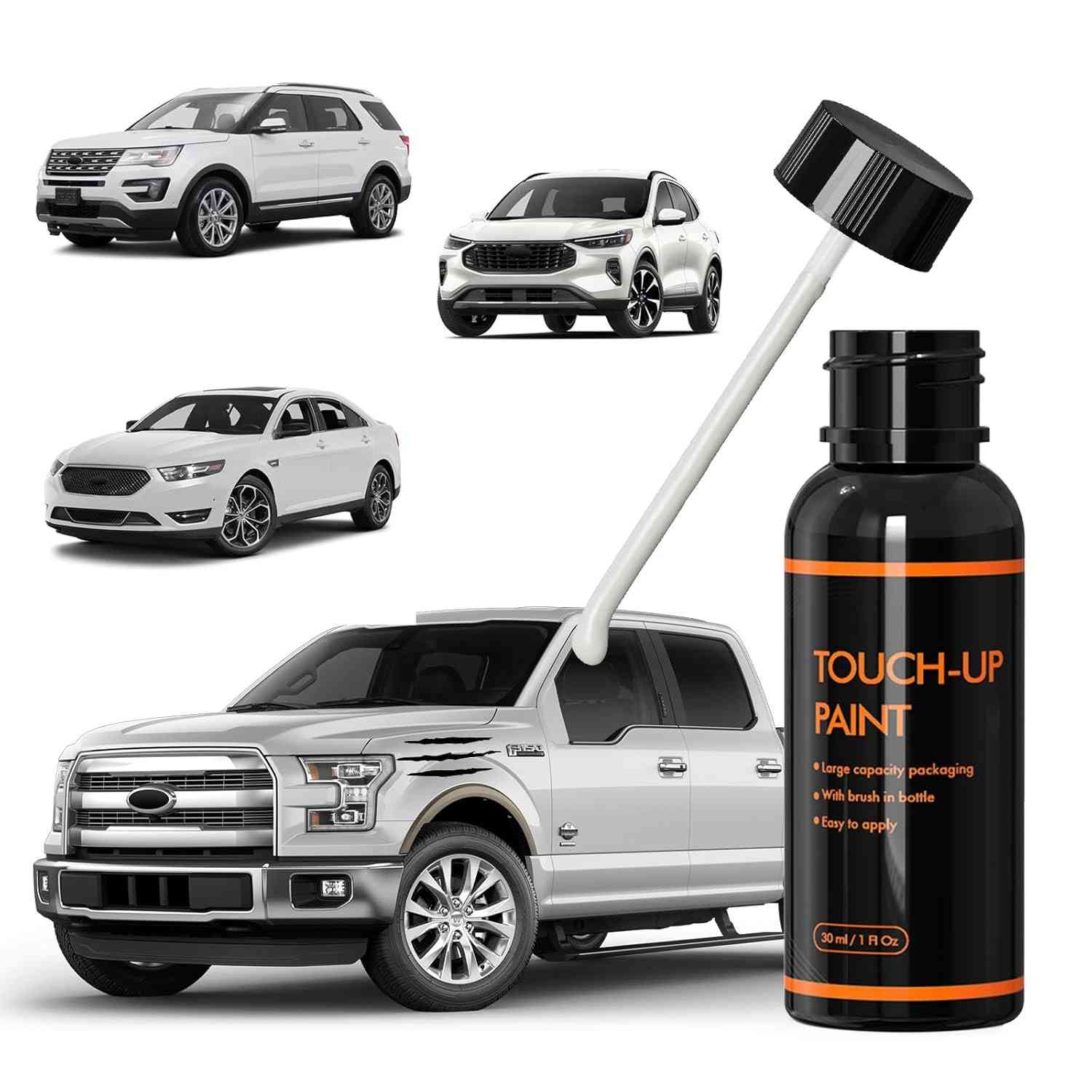 Tinta de Retoque para Ford - Platina Branca | Reparo Profissional de Arranhões e Lascas