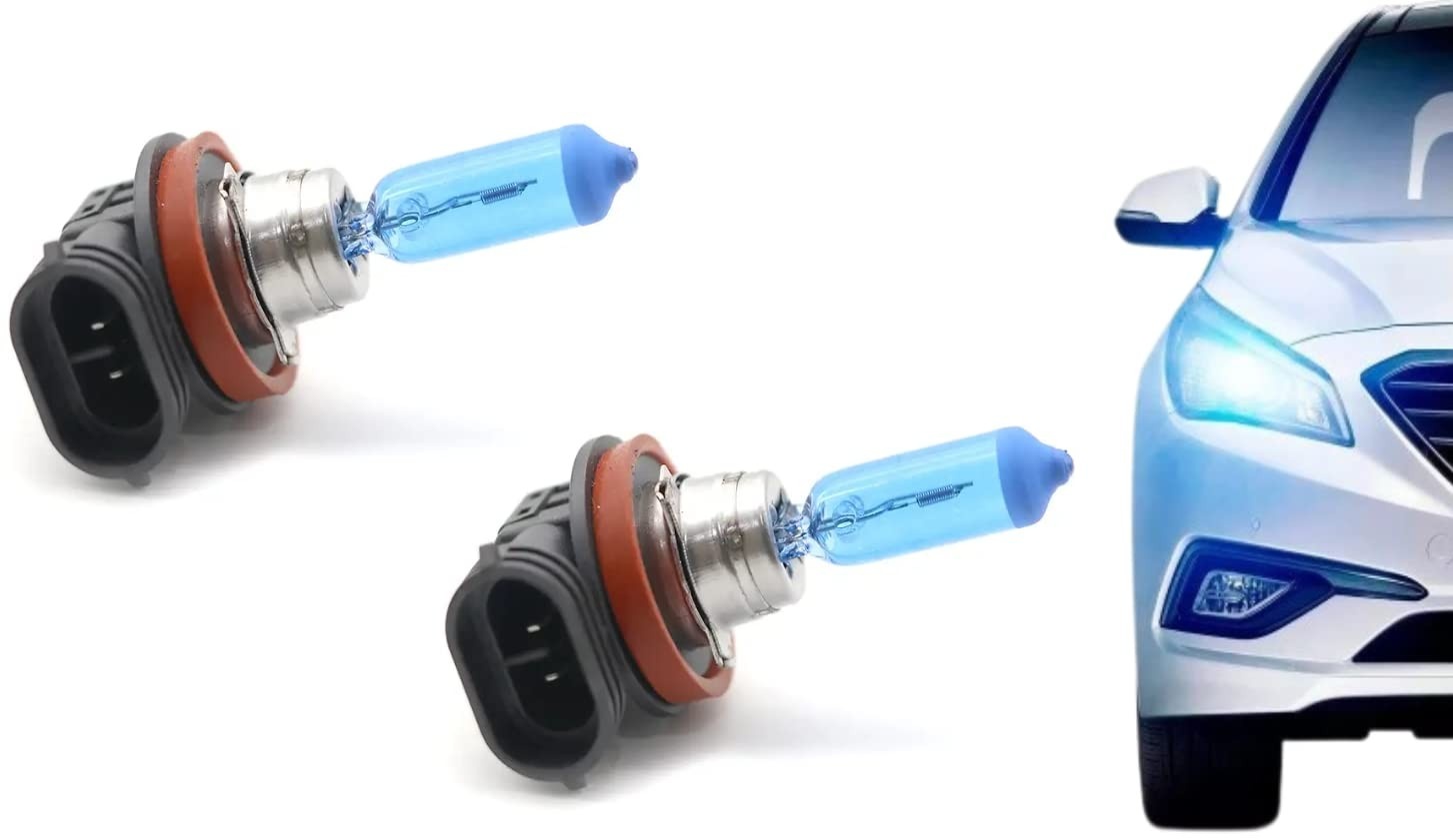 Lâmpada Super Branca H11 12V 8500K: Iluminação Premium para Seu Veículo
