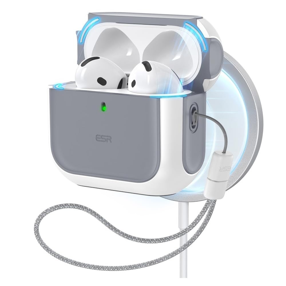 Capa Orbit Hybrid para AirPods Pro 4 2024: Proteção Premium e Estilo Branco com MagSafe