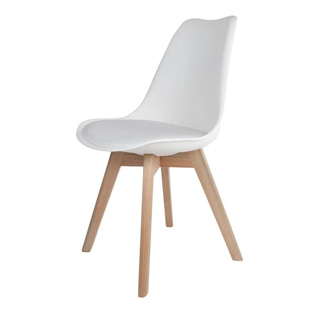Cadeira Saarinen Wood CX1 - Base Fixa em Polipropileno Branco | Design Moderno e Conforto Duradouro