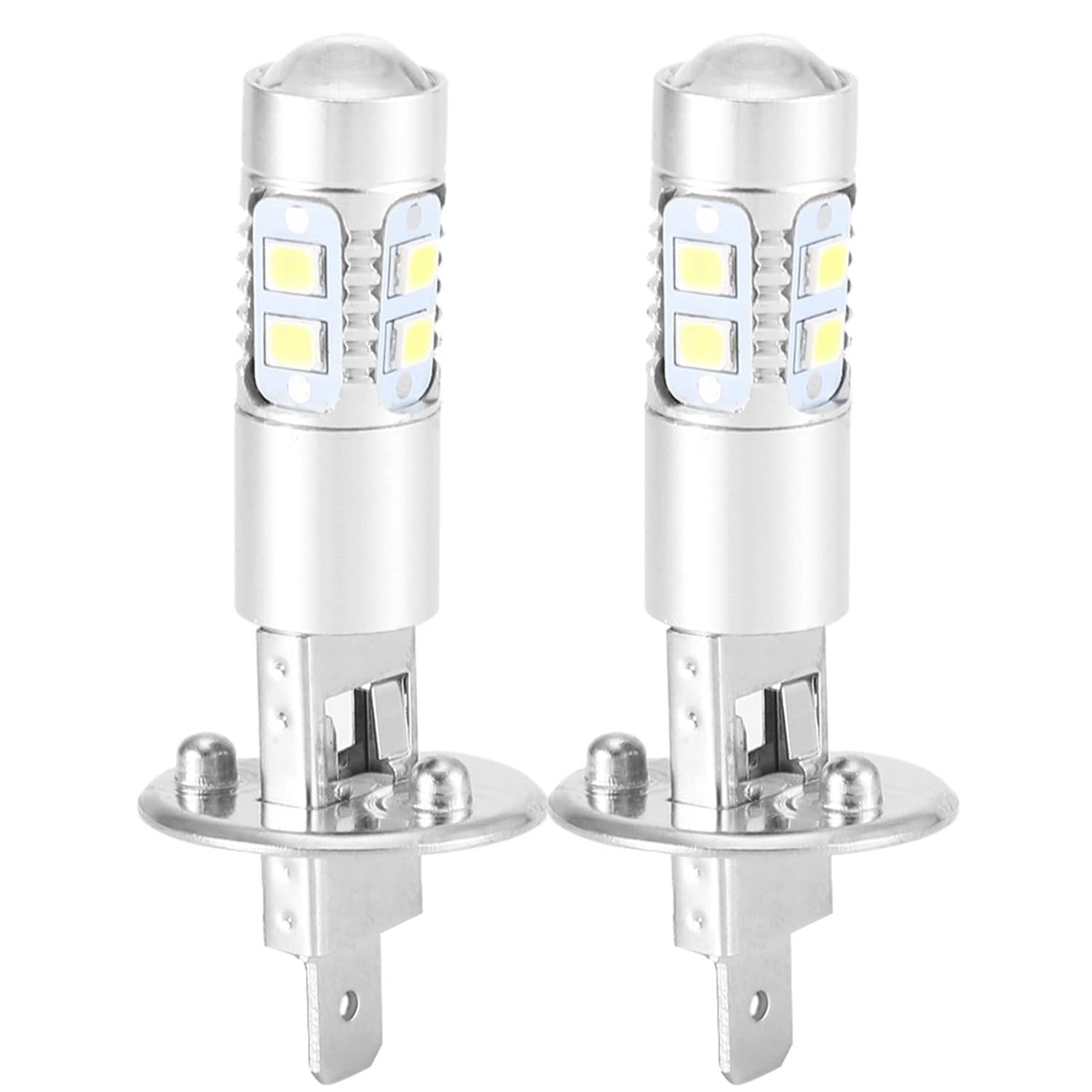 Lâmpadas de Neblina H1 LED 6000K Branco 1600lm: Iluminação 360° Plug & Play para Seu Carro
