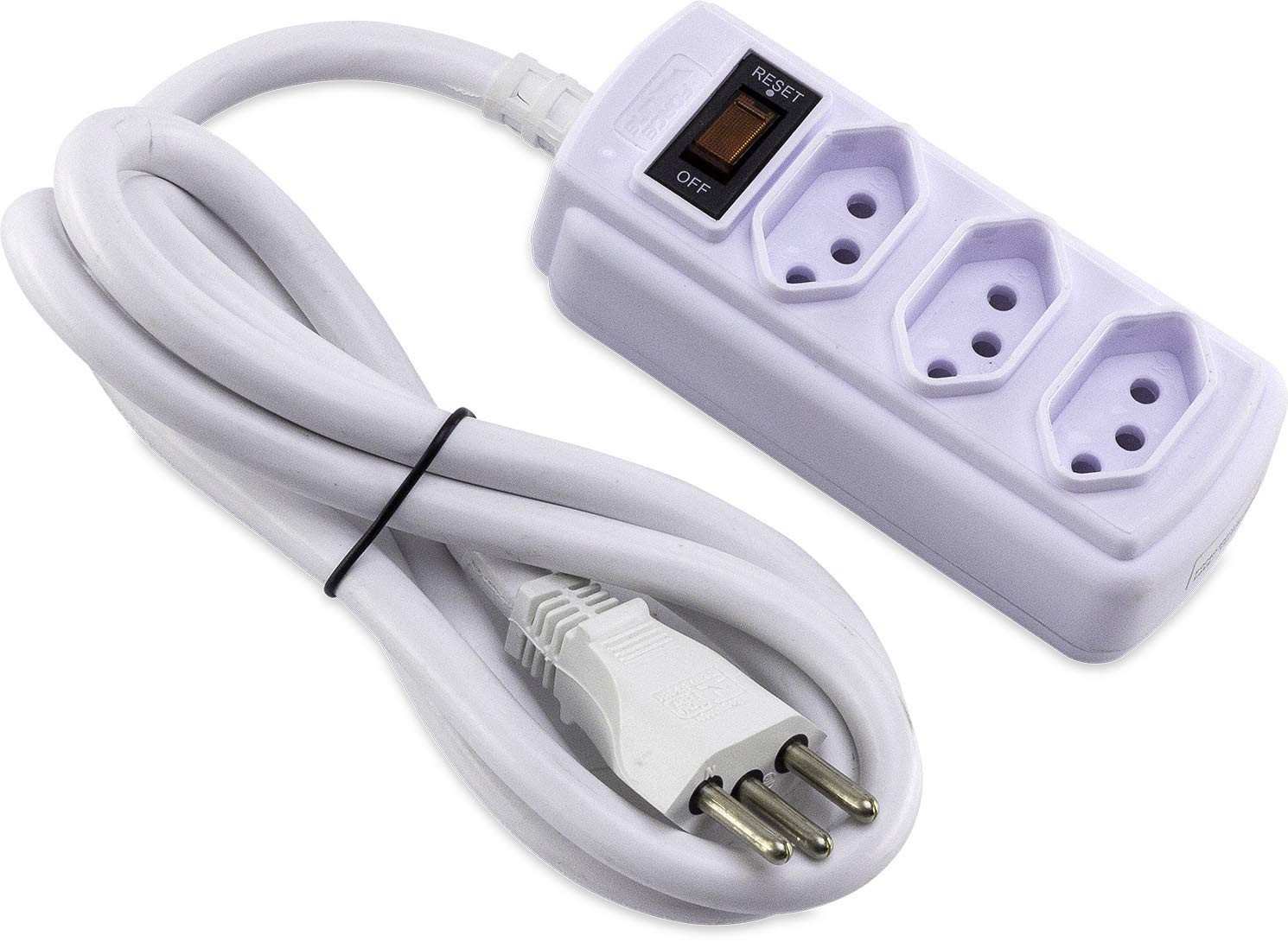 Force Line Filtro de Linha 3 Tomadas 1,5m 20A Branco: Proteção e Praticidade para Seus Dispositivos