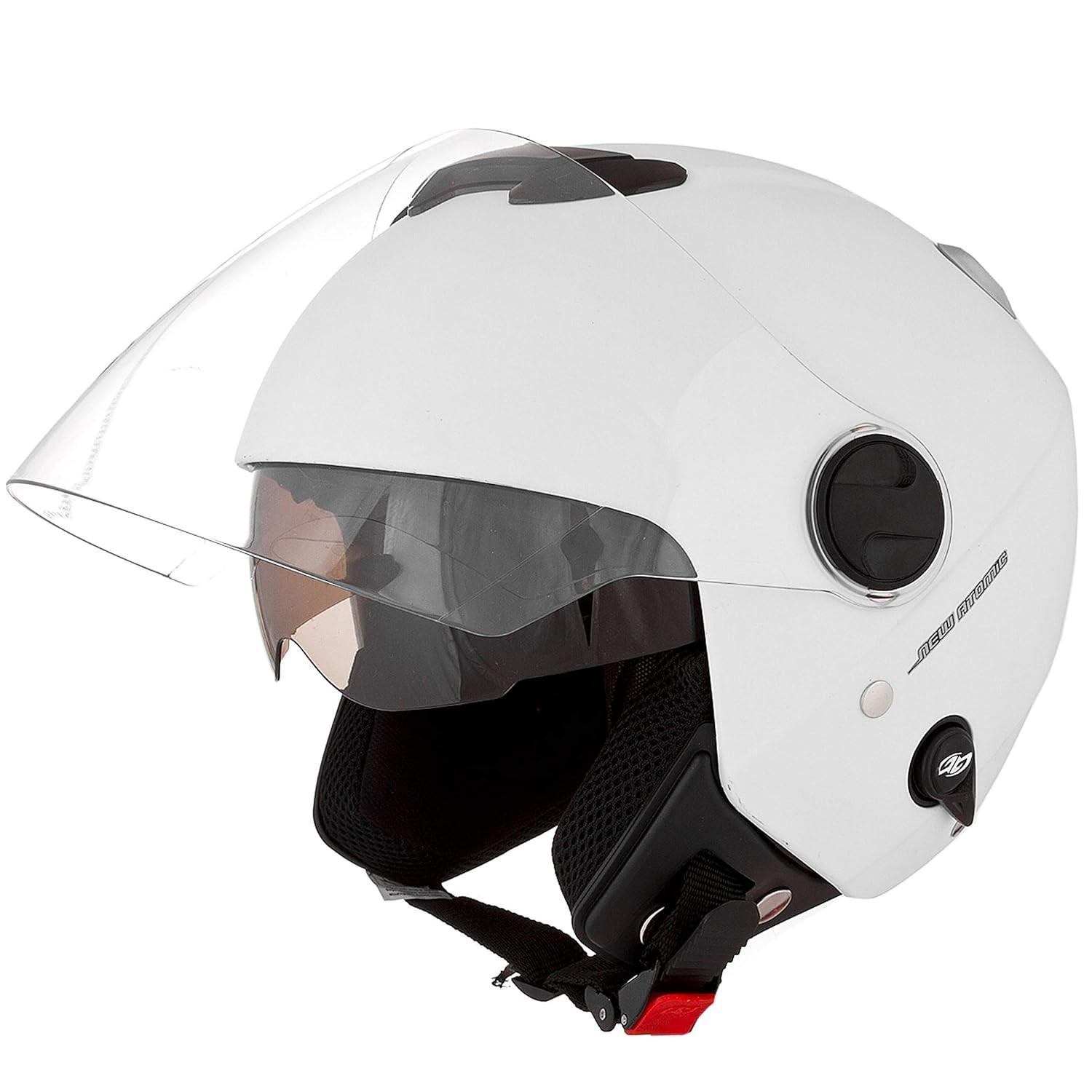 Capacete Aberto Pro Tork New Atomic Solid Fosco Branco - Segurança e Estilo para Seu Dia a Dia