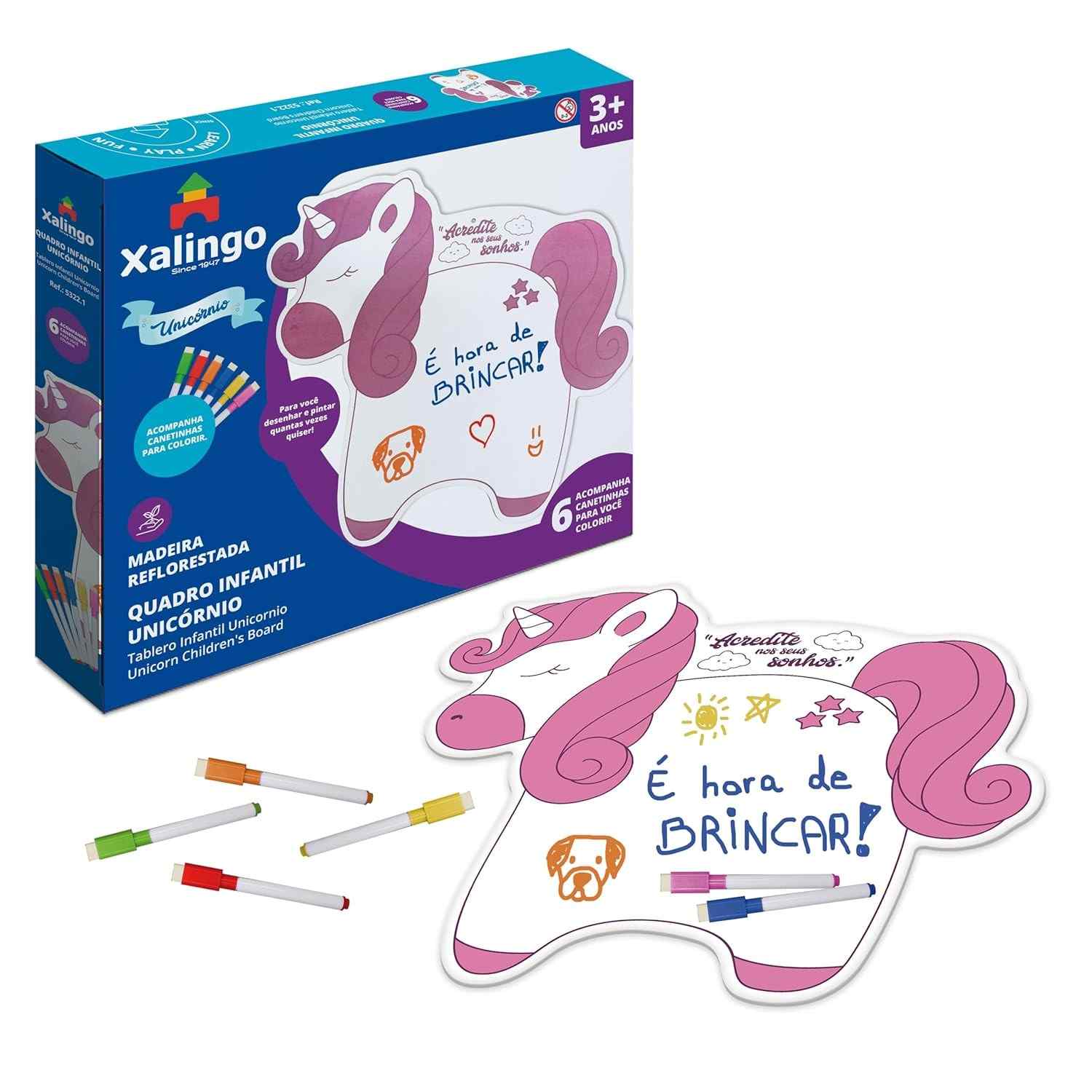 Quadro Branco Infantil Unicórnio - Estimule a Criatividade com Diversão e Aprendizado