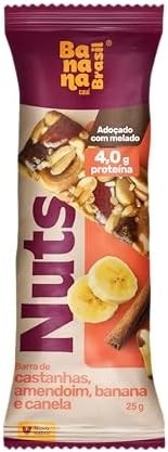 Banana Brasil Barra De Castanhas Amendoim Banana E Canela Com 12 Unidades De 25G