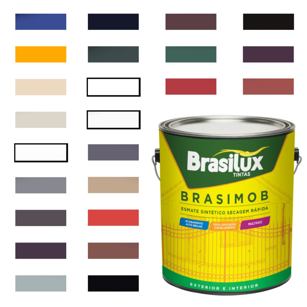 Brasilux Cores: Esmalte Sintético Brilhante 3,6L