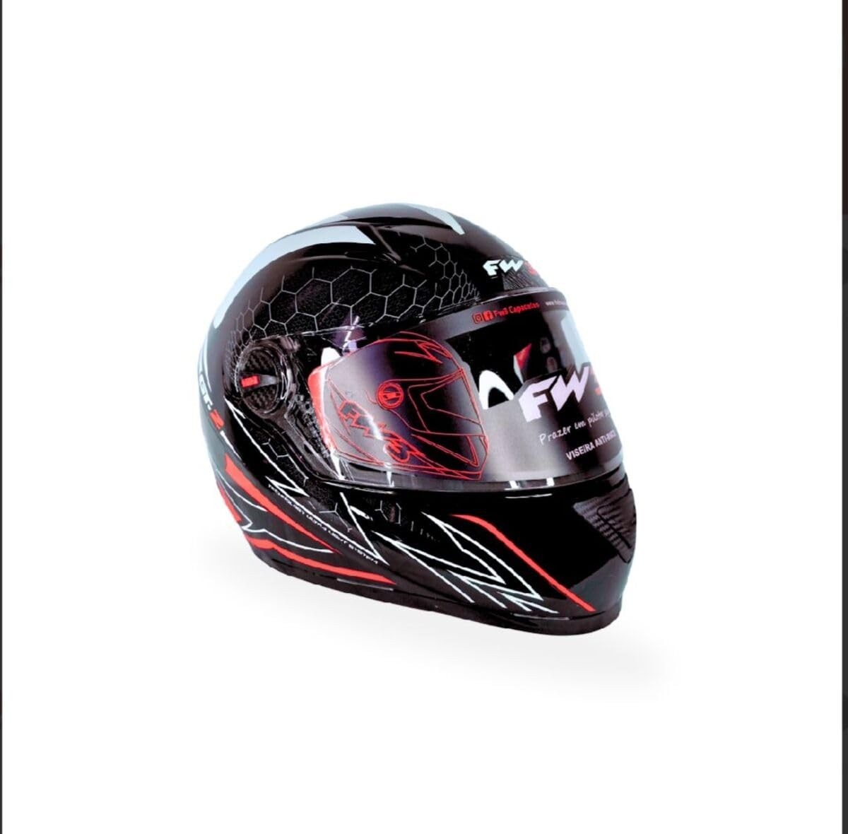 Capacete GT2 Branco e Vermelho Brilhante: Segurança e Estilo para Sua Aventura