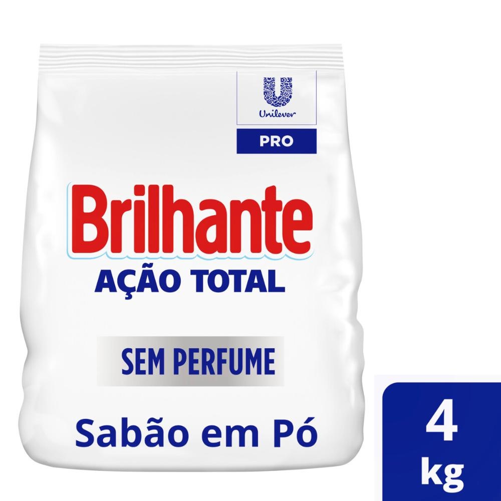 Brilhante Sem Perfume: Limpeza Total 4kg