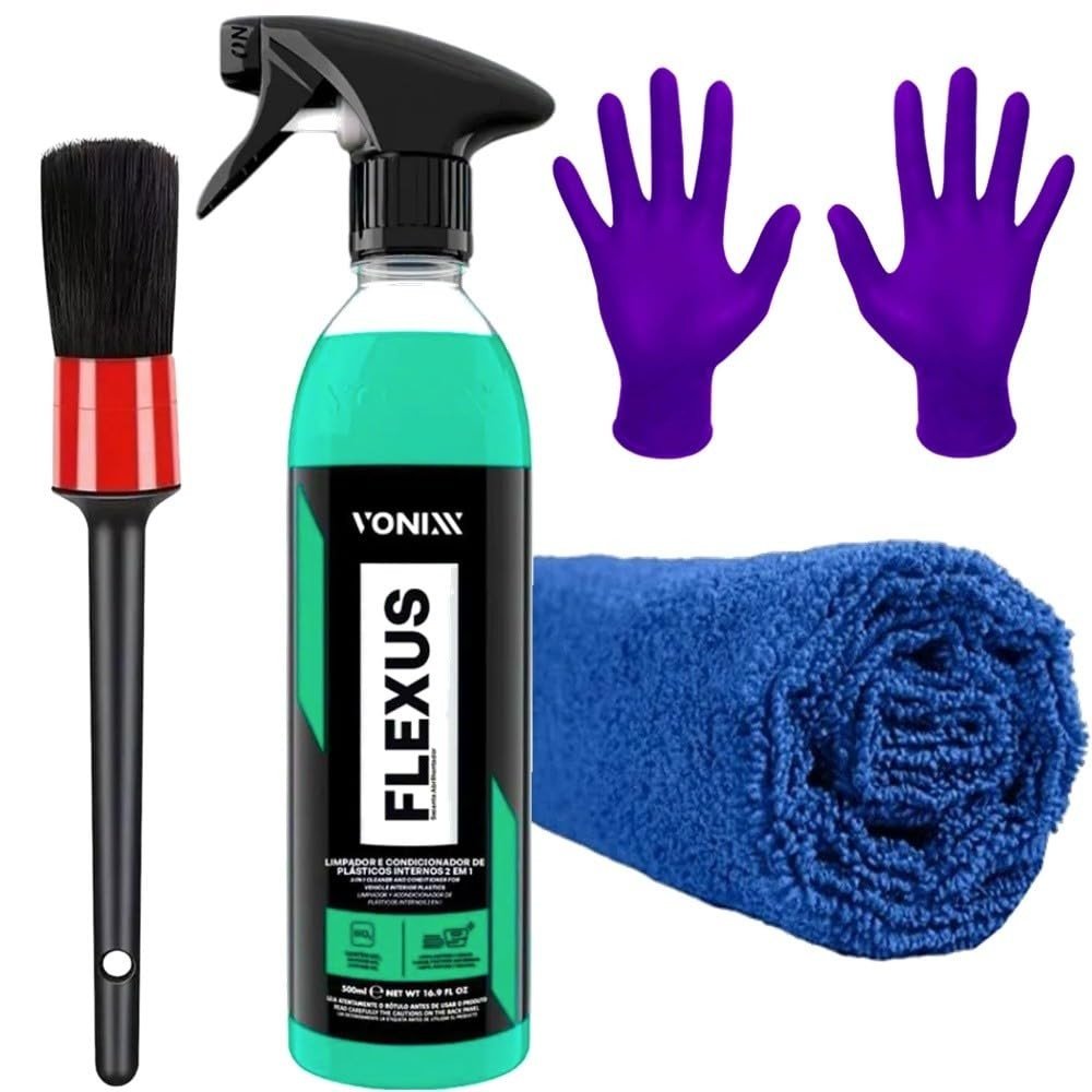 Kit Estética Automotiva Flexus: Limpeza Completa e Brilho Profundo Vonixx com Acessórios Karbox