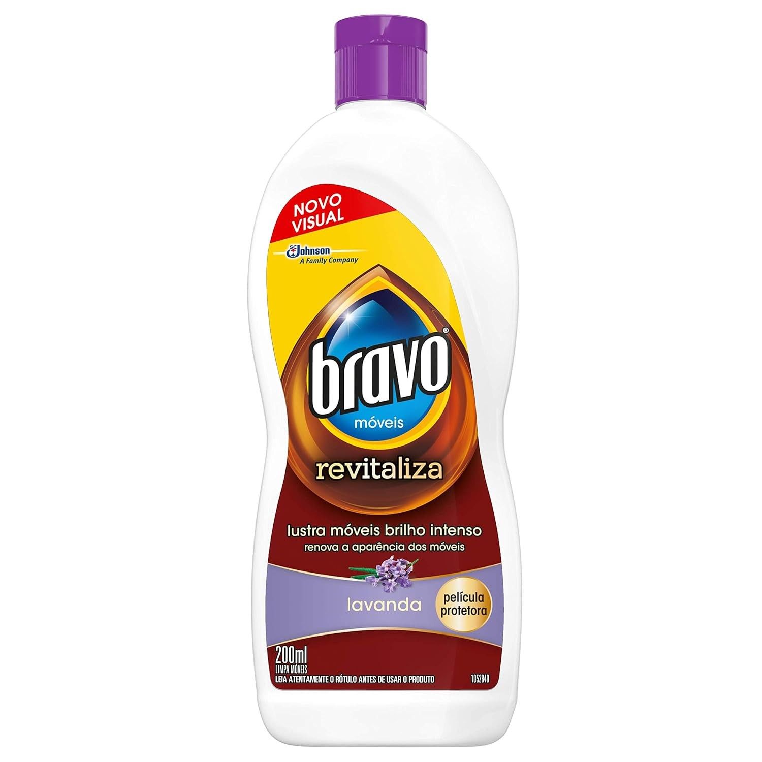 Bravo Lustra Móveis 200ml - Brilho Natural e Proteção com Fragrância Refrescante
