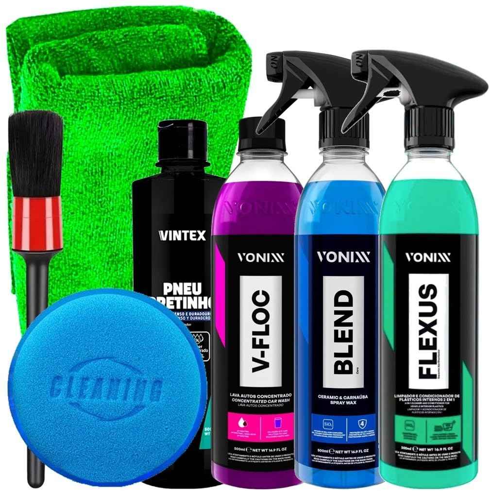 Kit Completo Detalhamento Automotivo Vonixx & Vintex: Limpeza e Brilho Impecáveis