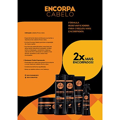 Máscara Encorpa Haskell 500g: 2x Mais Volume e Brilho