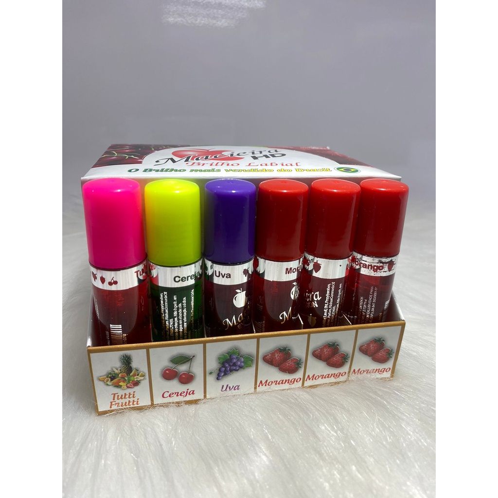 Brilho Labial Macieira: 4 Sabores e 30 Unidades para Lábios Deslumbrantes!