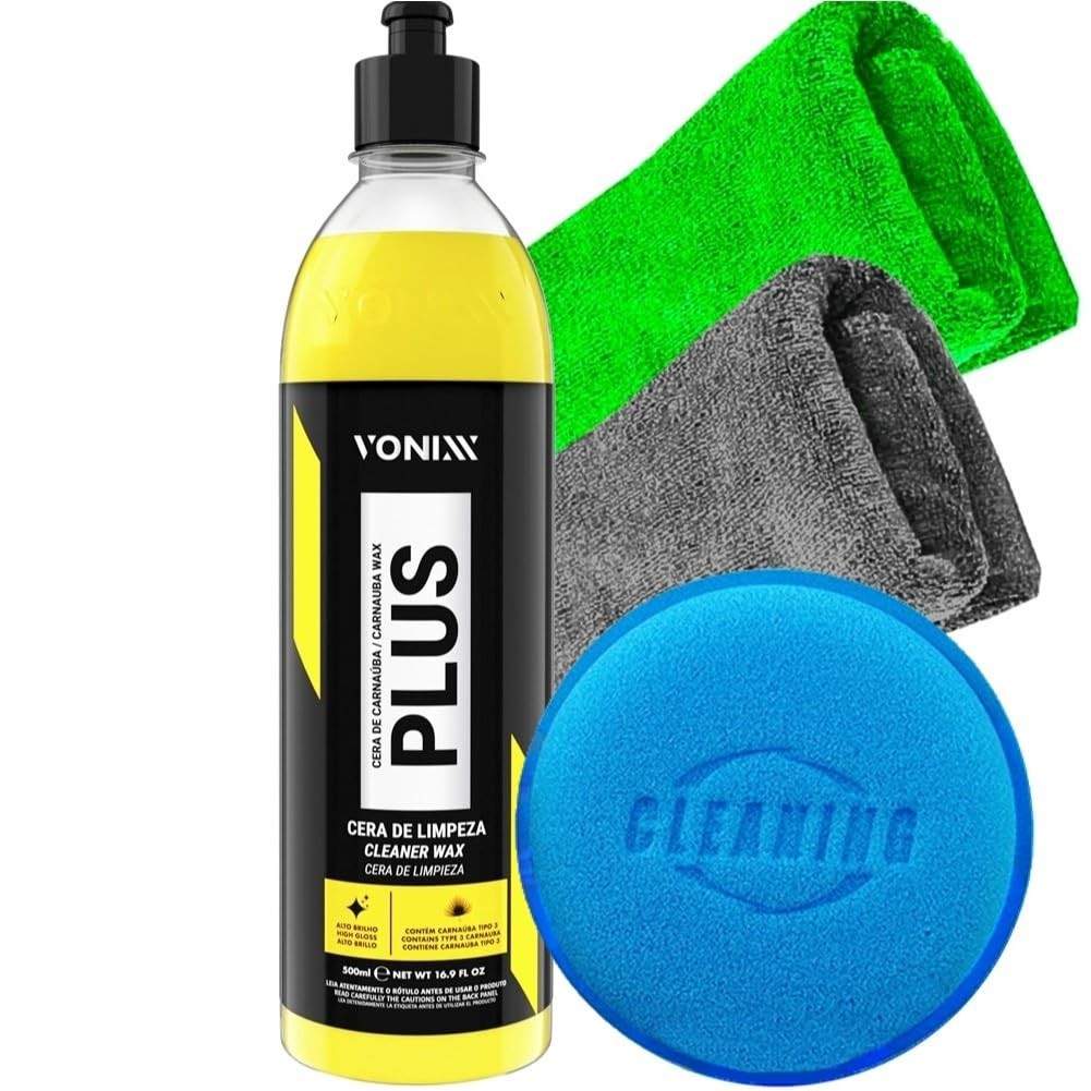 Kit Completo Vonixx Carnaúba Plus: Brilho e Proteção para seu Carro + Acessórios Essenciais