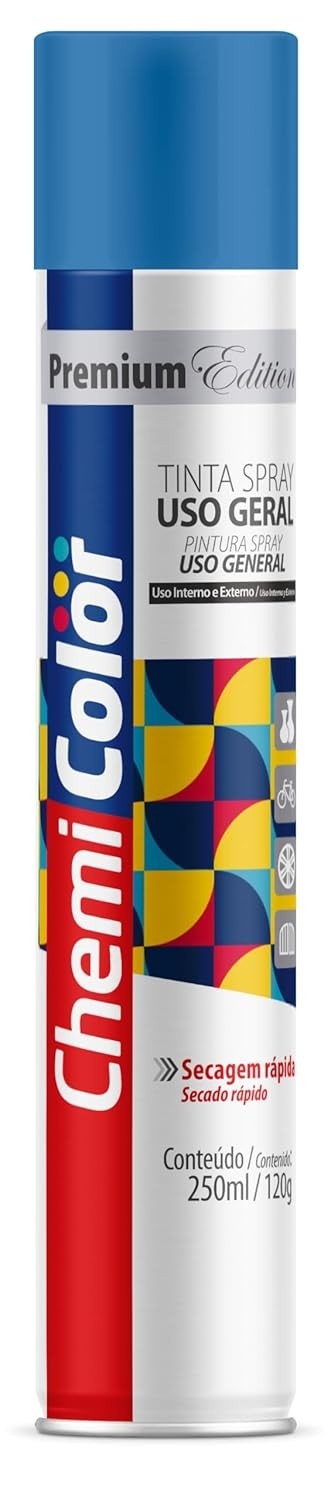 Chemicolor Tinta Metálica Prata 250ml - Brilho Sofisticado e Durabilidade Profissional