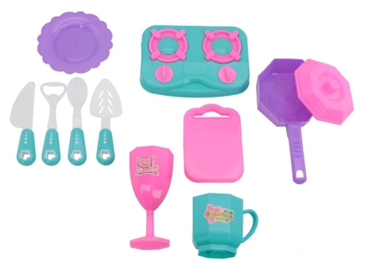 Kit de Talheres + Fogãozinho Infantil - Diversão e Aprendizado nas Brincadeiras