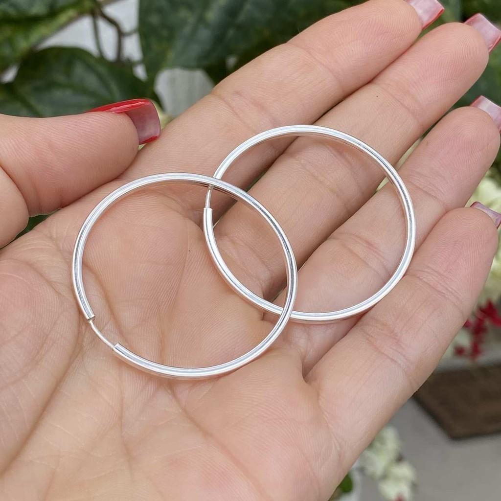Brinco Argola Prata 925: Elegância em 4,5cm