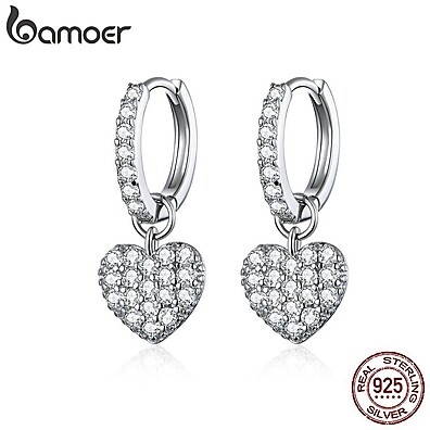 Brinco de Prata BAMOER: Elegância e Charme