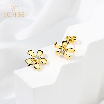 Brinco Flor Cravejado: Elegância Antialérgica