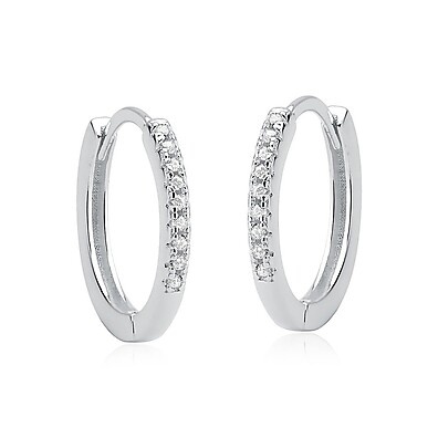 Brinco Prata 925 Click: Elegância em 14mm