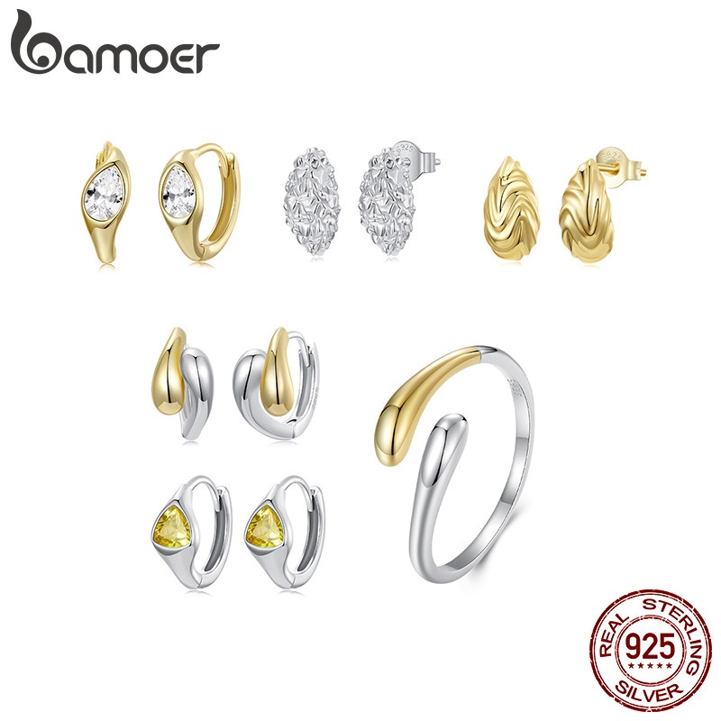 Brincos Bamoer 925: Elegância em Prata para Mulheres