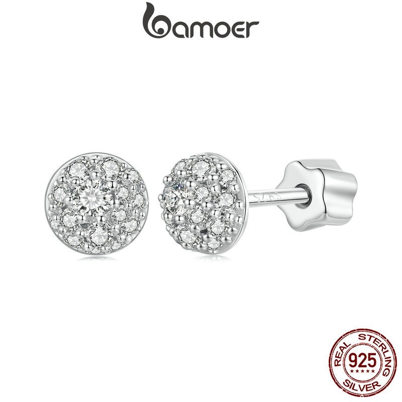 Brincos Bamoer: Elegância em Prata 925 com Moissanite
